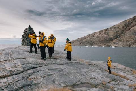 Guests exploring Uummannaq, West Greendland
